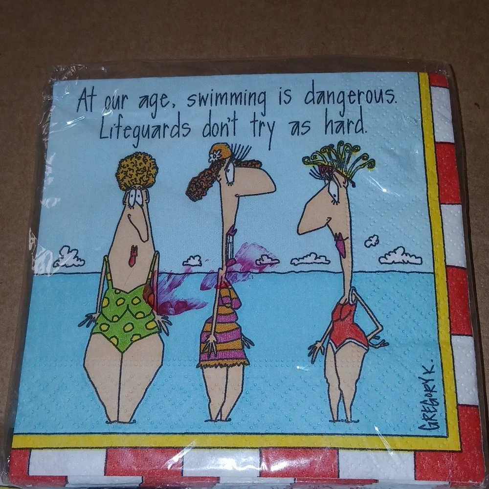 Swimming 20 party beverage napkins nwt